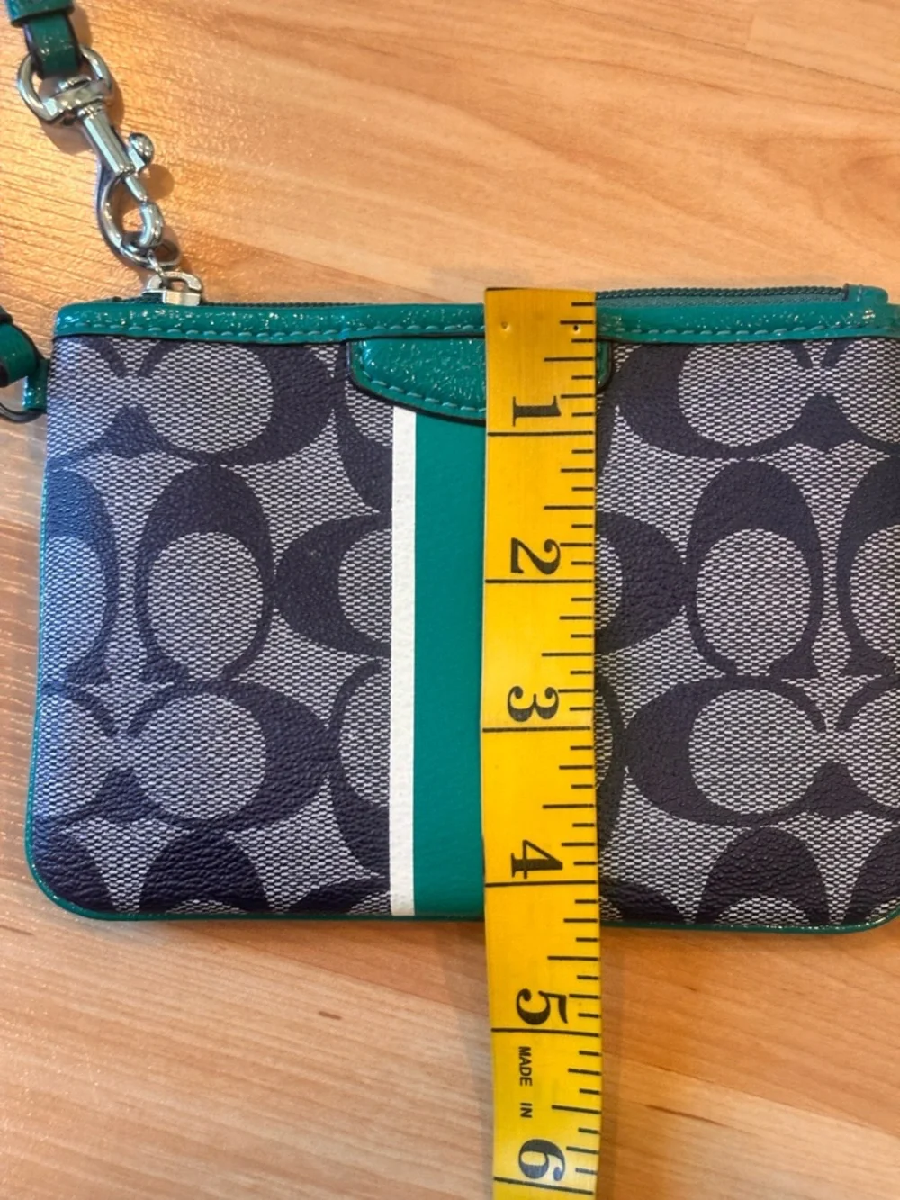 Coach Y2K  Wristlet in Teal and Navy